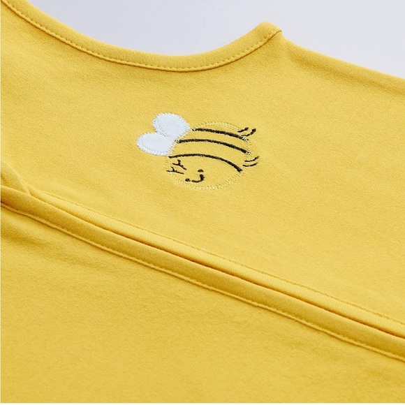 NWOT Bee Print Kids Sleep Sacks - Yellow and White - Picture 2 of 6